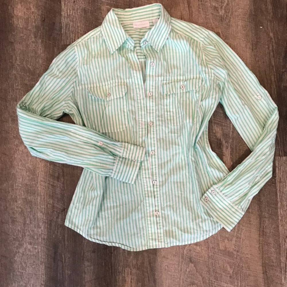 NY&C STRIPED BUTTON UP